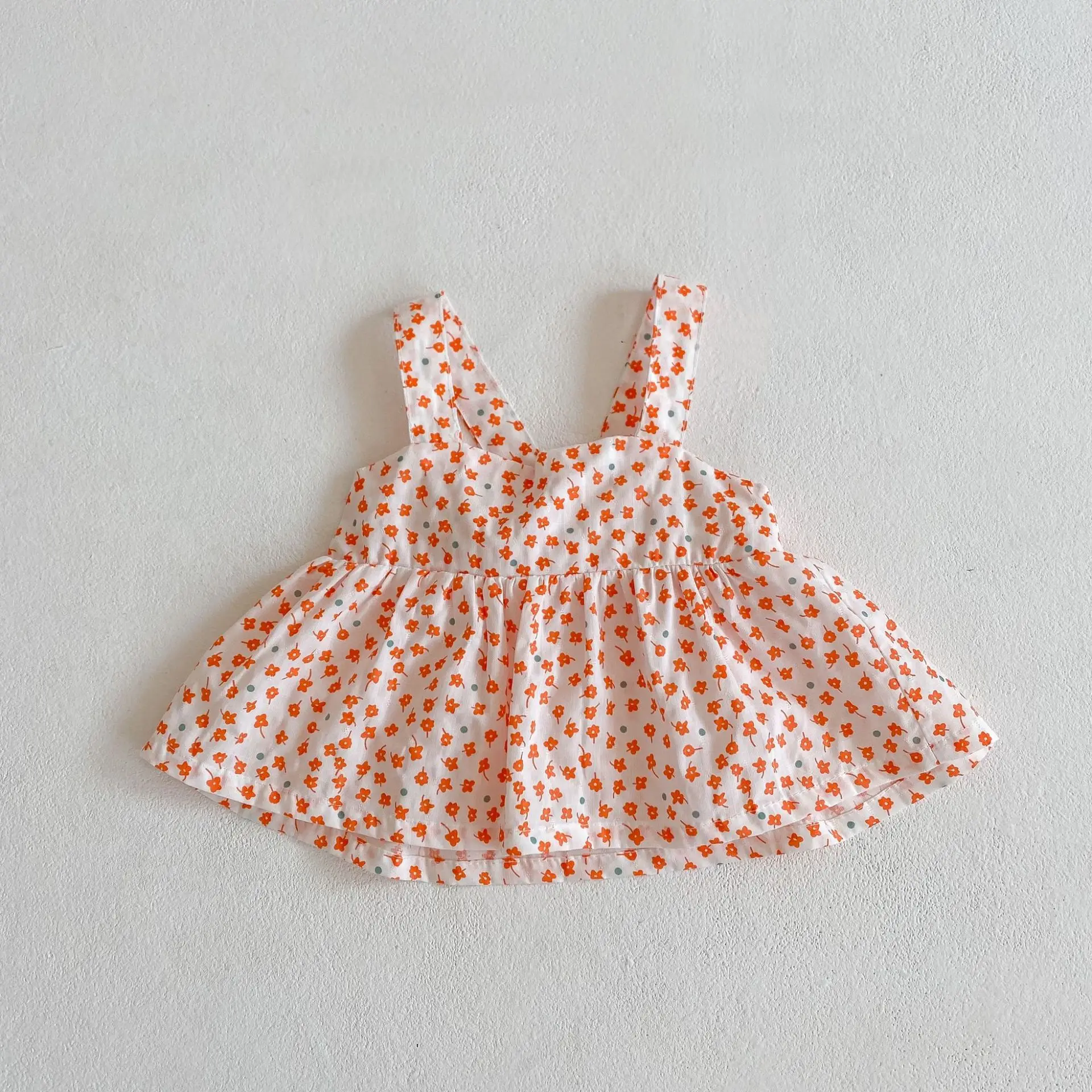 Ins 2021 Baby Summer Sets Infant And Baby Little Floral Suspender Shirt