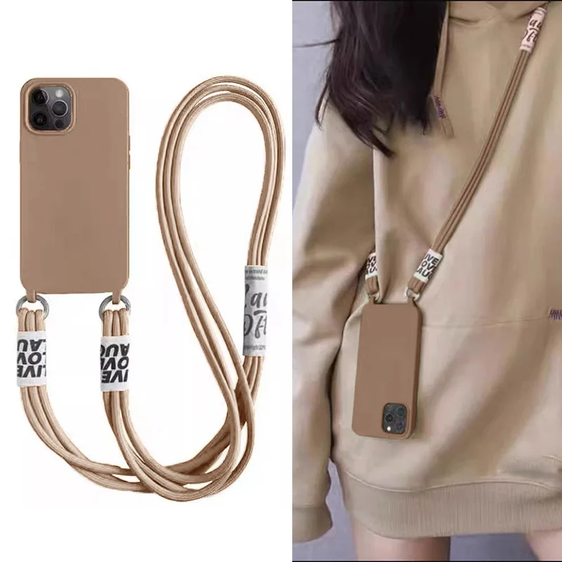 Suitable For IPhone 15 Phone Case New Crossbody Strap Iphone 14 Pro Max Niche High Sensitivity_voghion.com
