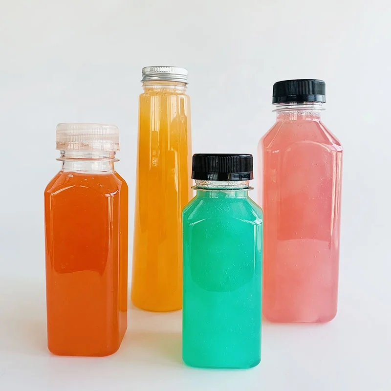 250ml 350ml Pet Custom Transparent Beverage Bottle,Food Grade Plastic