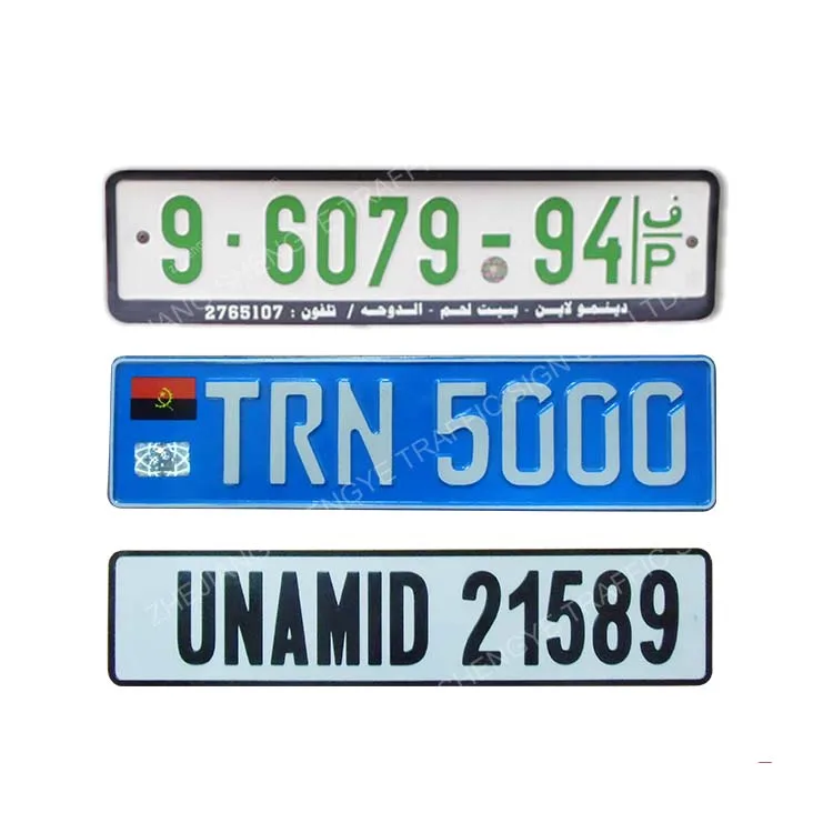 Custom European Embossed Reflective Russian Car Hidden License Plate