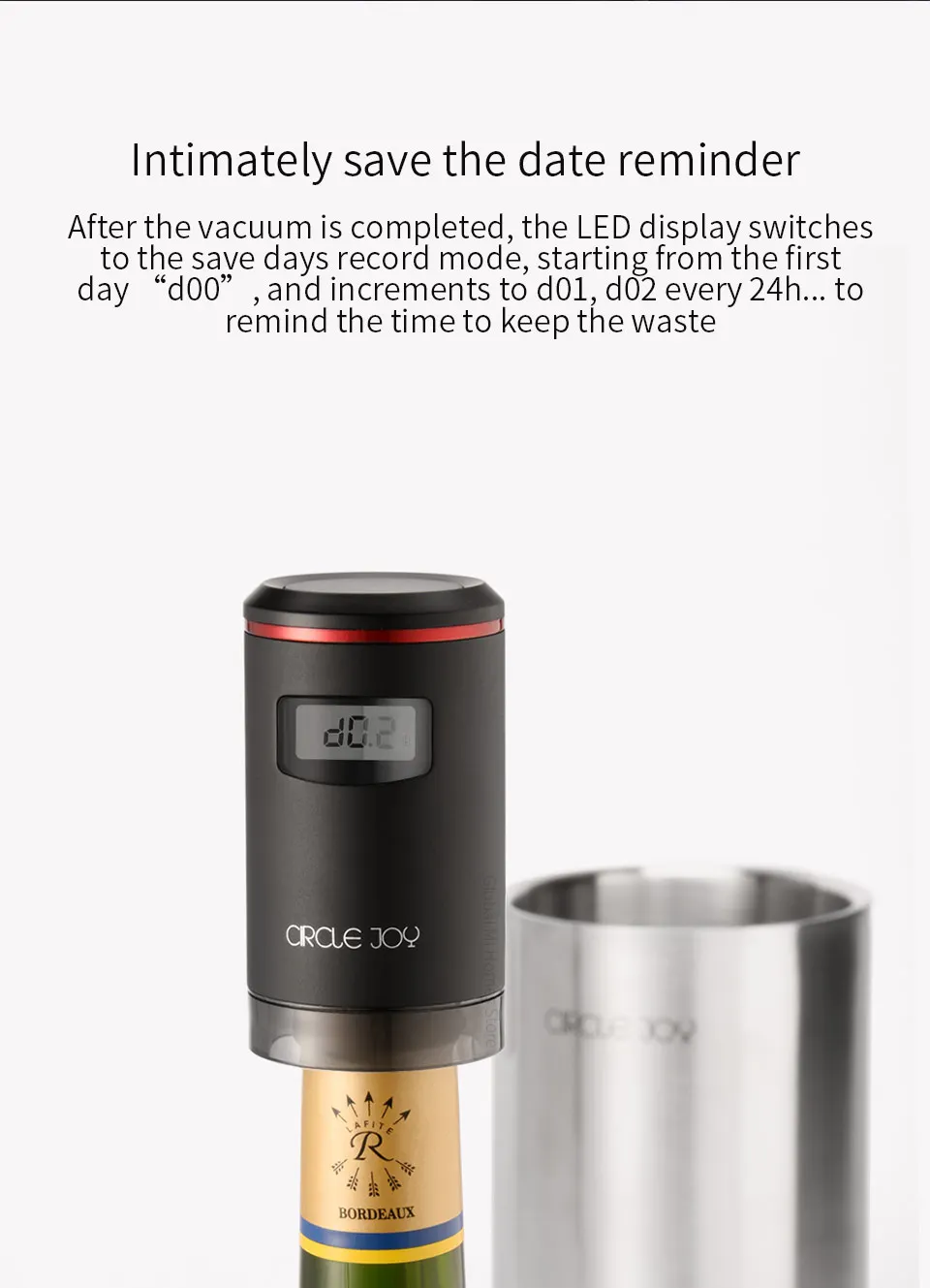 Xiaomi Circle Joy Intelligent Electric Vacuum Wine Stainless Steel