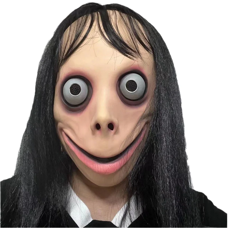 Scary Momo Halloween Cosplay Mask With Long Hair