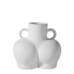 Керамическая ваза для тела, белая женская ваза, настраиваемая ваза для тела, художественный декор, ваза для ягодиц, оптовая продажа, матовый фарфоровый Декор