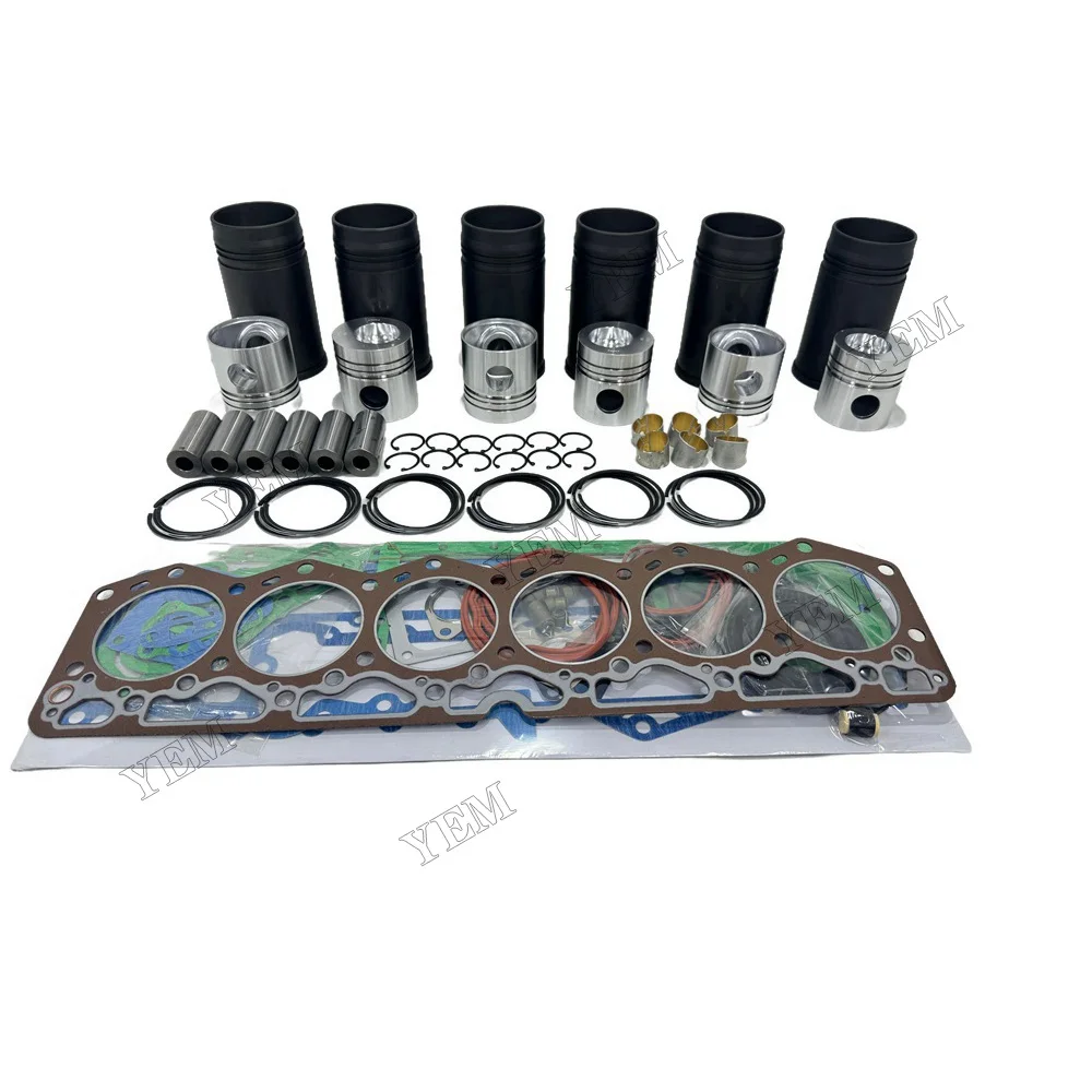 Overhaul Kit With Gasket Set Compatible for Komatsu 6D105 Engine Repair Kit 2