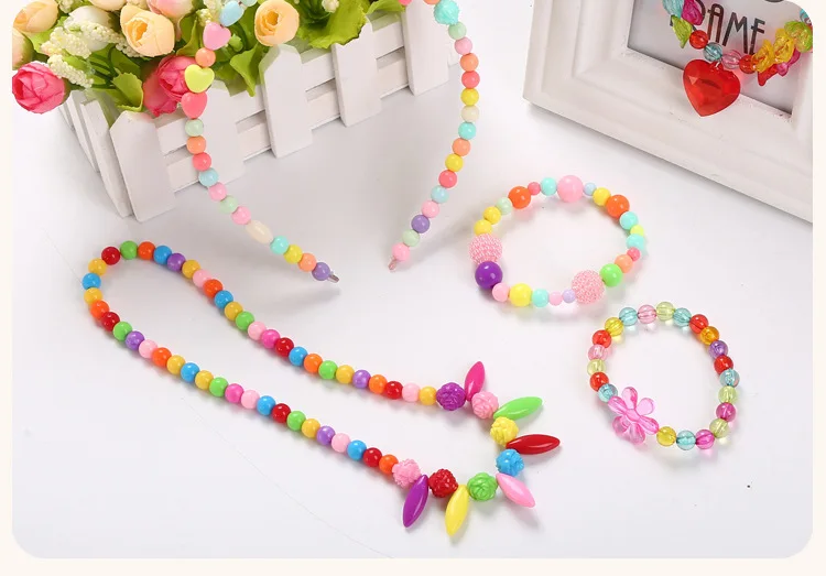 Luxury Children's 15 Grid Handmade Acrylic DIY Jewelry Beads Girls' Puzzle Bracelet Necklace Hair Accessories Making Toys