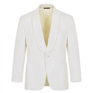 Ivory White Wool Virgilio Jacket Men's Clothing Men's Suits Blazer Men's Suits Luxurious Suits Slim Fit Man Beige Men Suits
