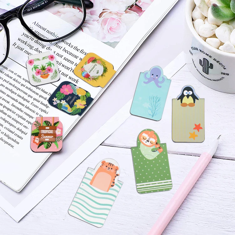Standard Bookmark Paper Custom Folding Standard Size Cartoon Characters Paper Magnetic Bookmark ...
