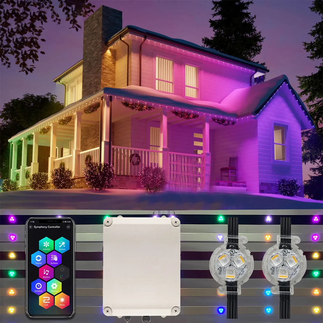 Customized Led Permanent Outdoor Lights Ip68 Dc12v 24v 36v Rgbw Chasing Color Permanent Track Light