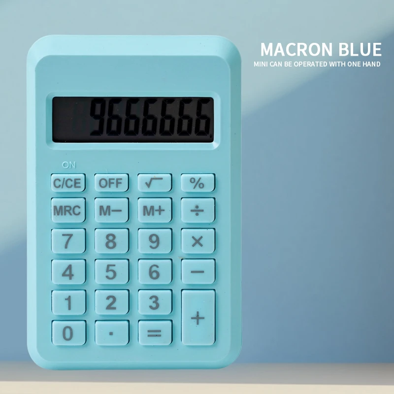 8-Digit Calculator Solar Powered LCD Display Screen Electronic Calculators Dual Power Handheld Calculator for School