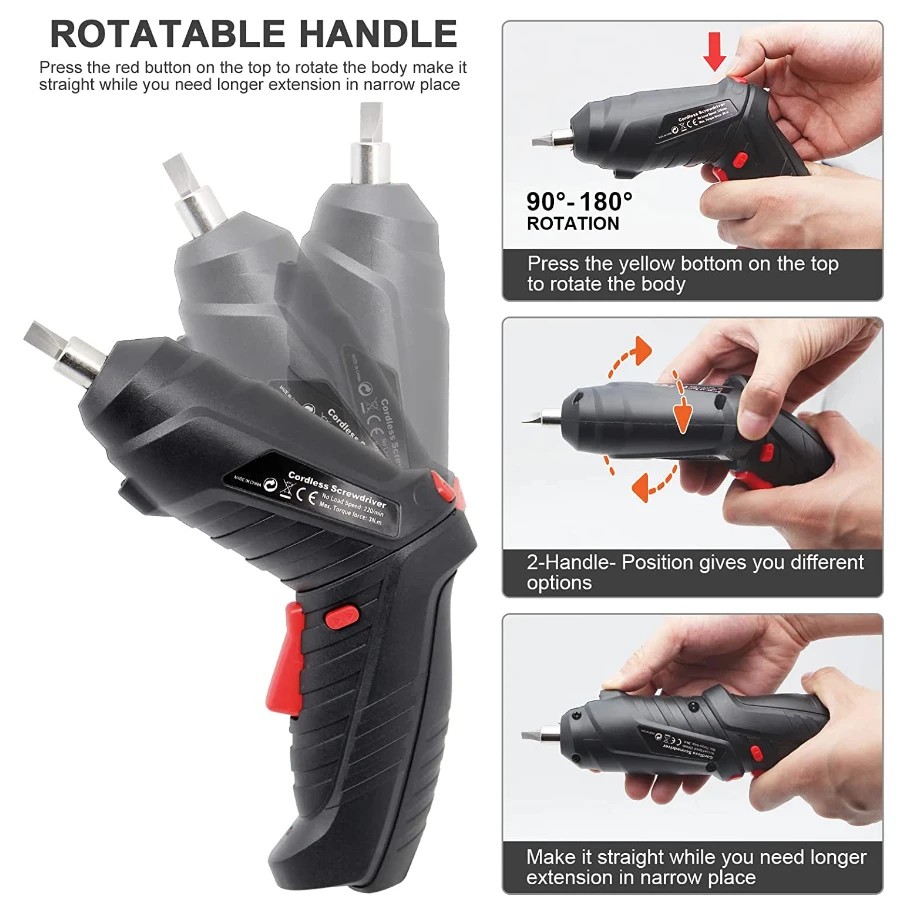 3.5n/m Max Torque Electric Screwdriver Kit - 47PCS Bits