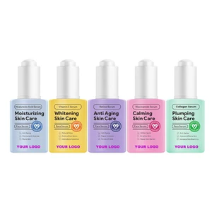 Moisturizing Anti-Wrinkle Face Serum Set Aloe Retinol Vitamin C Hyaluronic Acid & Firming Whitening Dark Spots Private Label