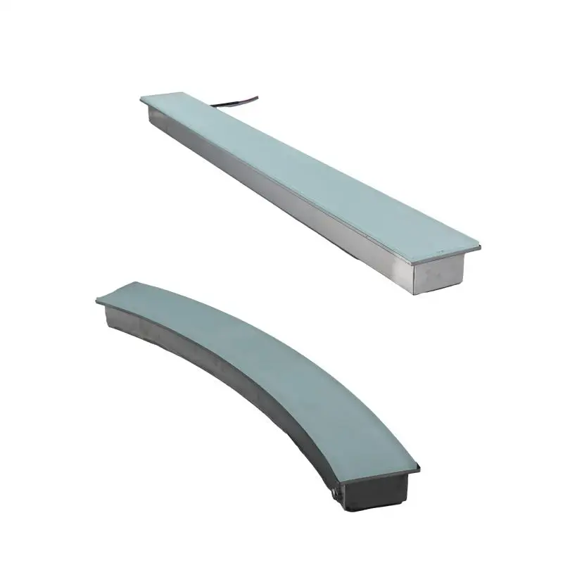 Aluminum LED Outdoor Waterproof Curved Underground Light DMX512 RGB Embedded Square Park Irregular Ground Tile Landscape IP67