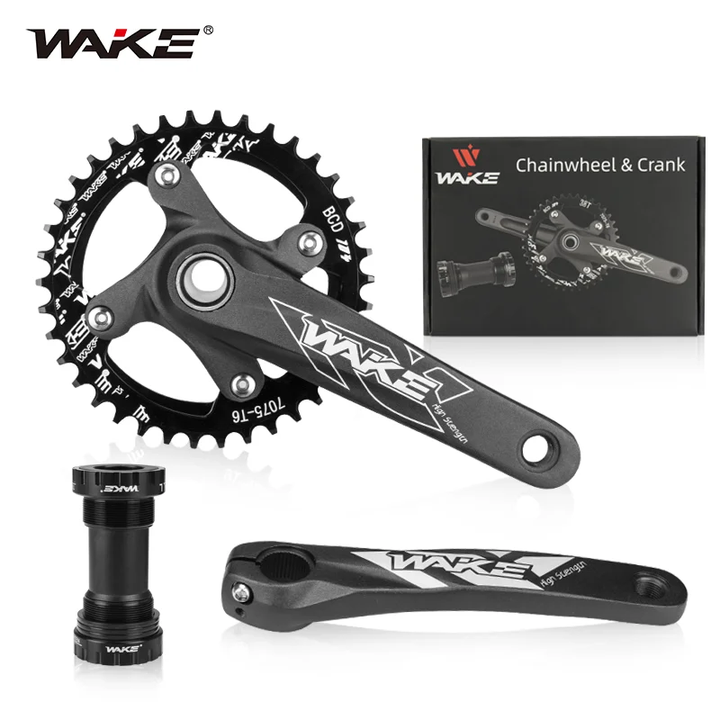 1x Crankset Mtb DJC 104BCD With Chainring BSA Bottom Bracket With