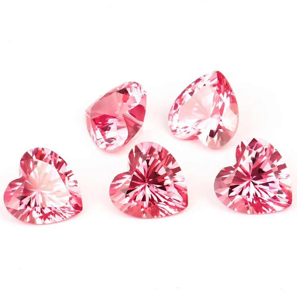 Wholesale Contained Natural Color Oxygen Bubbles Heart Cut VVS Hight Quality Padparadscha Few Merchants Have Unique Gemstone