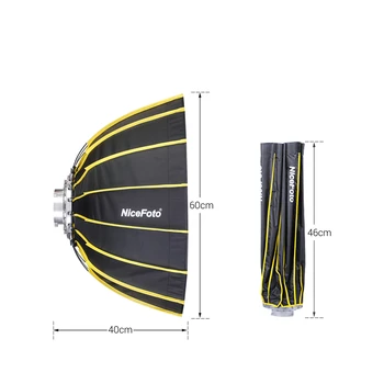 NiceFoto 60cm / 23.6inch Portable Fast Installation Hexagonal  for Speedlite Studio Flash Photography Light Accessories product image