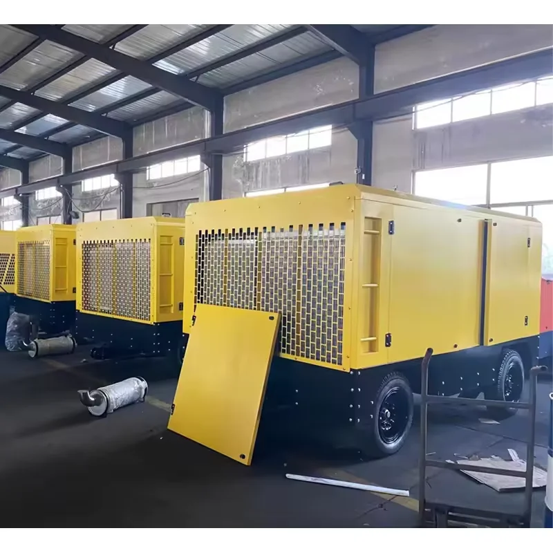 Portable Diesel Energy Rotary 185 CFM  Screw Air Compressor for Construction and Mining