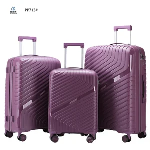 Luxury Suitcase Large Capacity Ultralight PP Luggage Trolley Classic Boarding Box with General Wheel Zipper Men Women Foreign