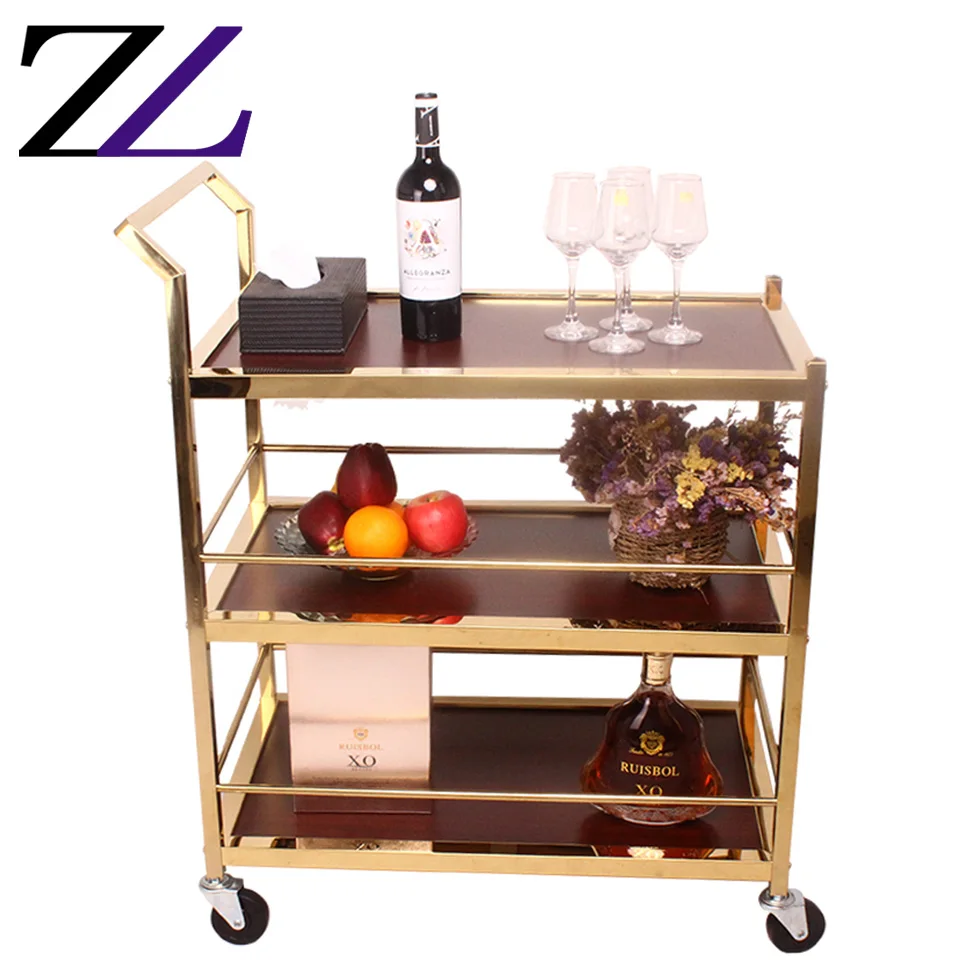 Cafeteria Kitchen Accessories Utensils Food Serving PARA Eventos Kenya  3-Tier Tempered Glasses Stainless Steel Serving Coffee Gold Cart Bar Drink  Trolley Luxury - China Drink Trolley, Bar Drinks Trolley