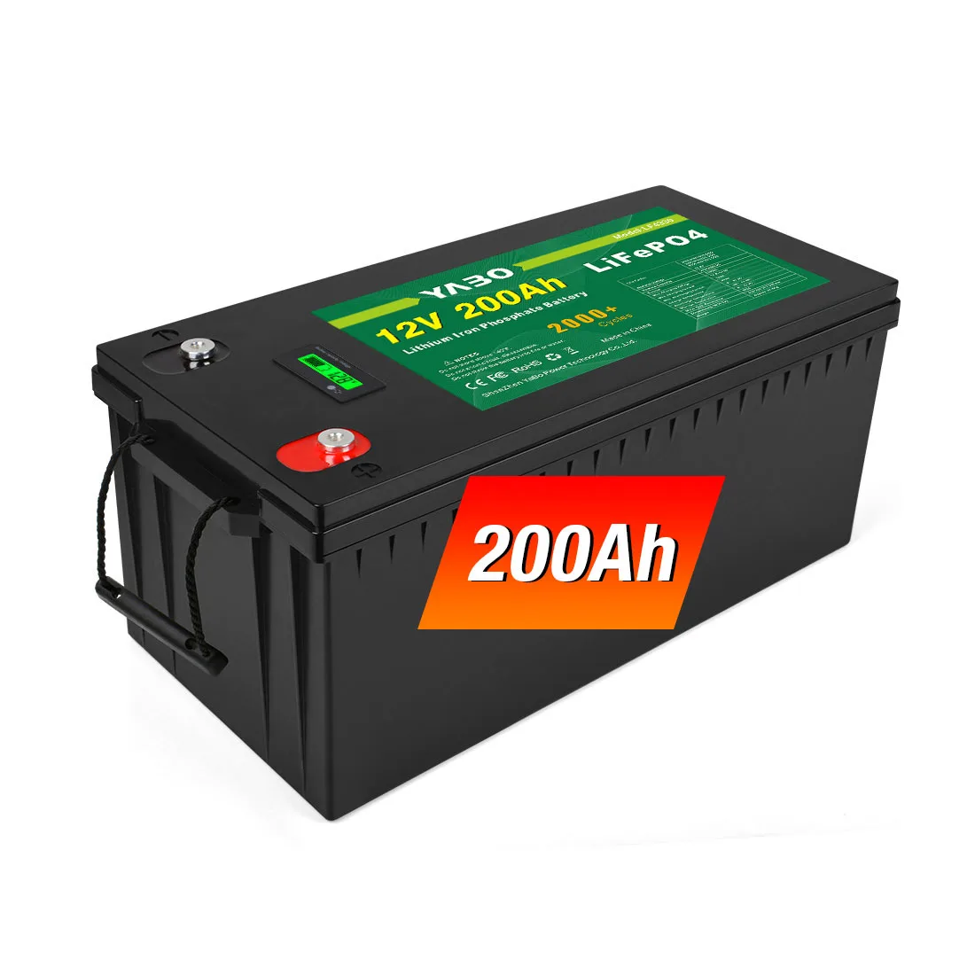 YABO Customize LiFePO4 BMS Lifepo4 Battery Pack 12V 48V 24V 120Ah 150Ah 170Ah 200Ah 300Ah 460Ah LiFePO4 Lithium Ion Battery 12V