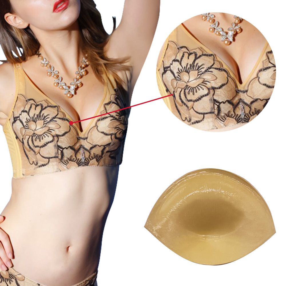 Coussinets Amovibles Seins Push-Up Adhésifs - Inserts Soutien-Gorge Réutilisables Beige