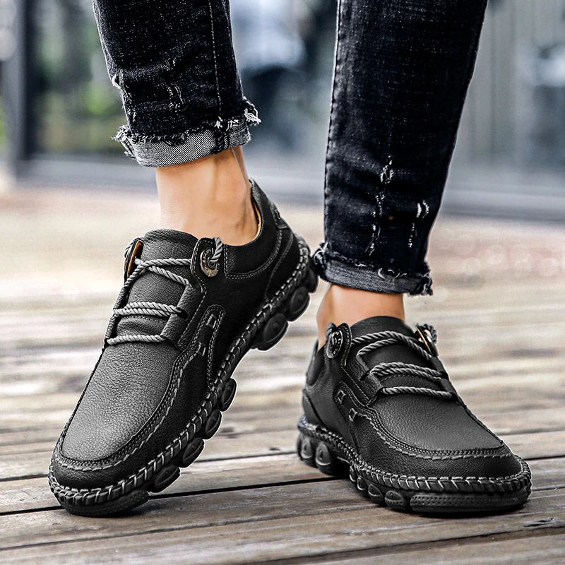 New Model Genuine Leather Mens Casual Dress Shoes Manufacturer Breathable Dress Shoes