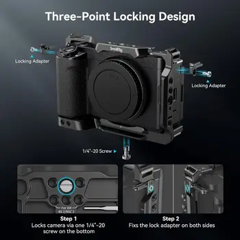 SmallRig Quick Release Plate ZV-E1 Cage for Sony ZV-E Full Camera Cage for Sony Alpha ZV-E1 - 4256 detail image