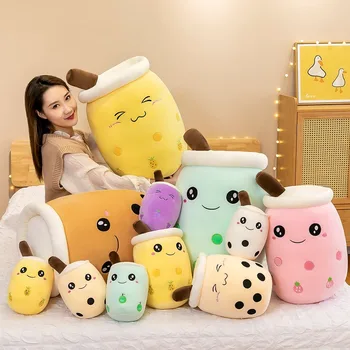 kawaii Pearl milk tea pillow cute Plush Toys Cushion Doll soft toy boba plush bubble tea