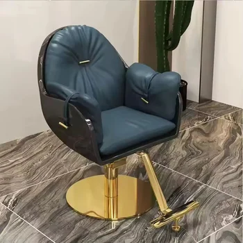 Hot Selling Hairdressing Chair Height Adjustable Barber Unit Station Leather Made Swivel Chairs for Hairdresser