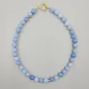 Collana in oro e acquamarina