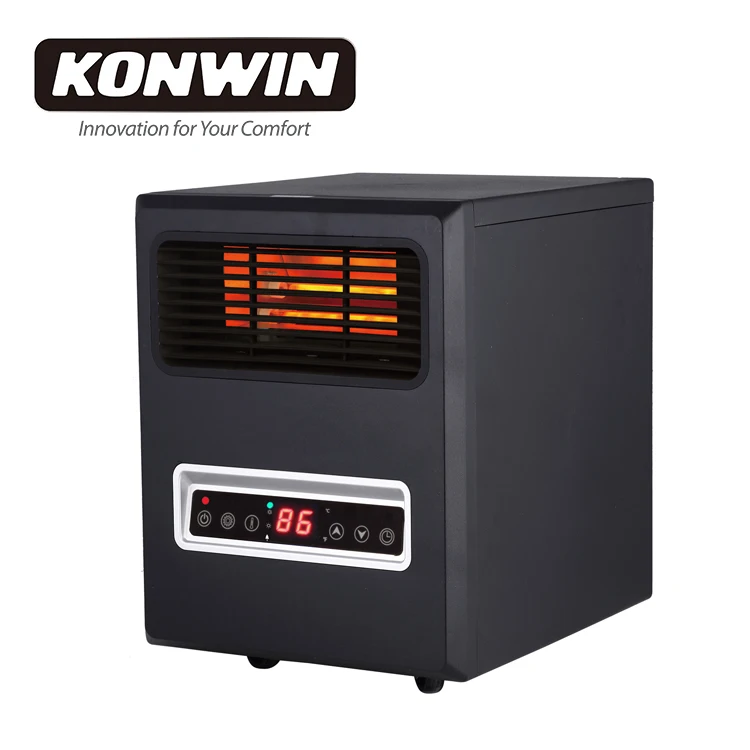 KONWIN Electric Space Heater 4 Tube Infrared Plastic Cabinet GD9315BC1-BJ1