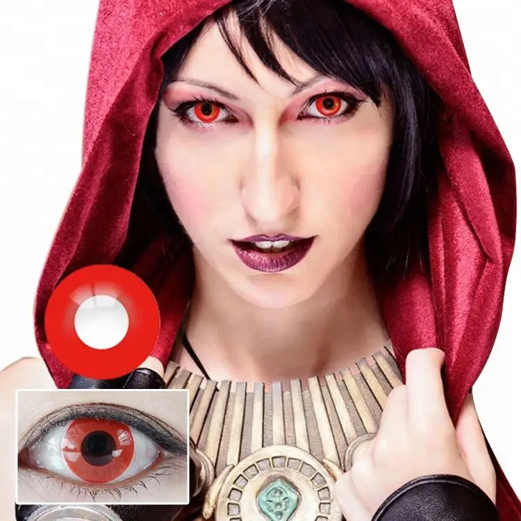 AFancy Pro Crazy Fancy Red Color Hollywood Contact Lens Factory