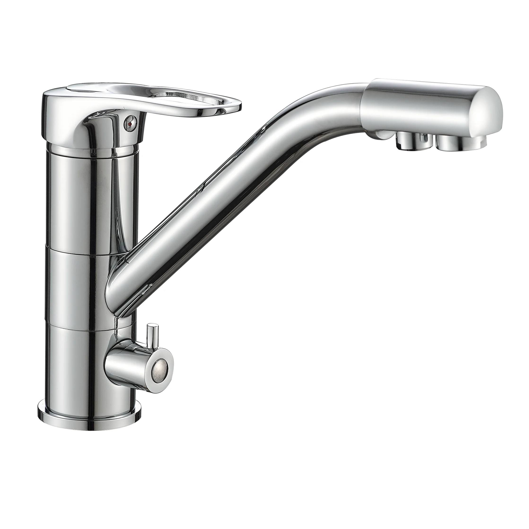 反渗透系统快速接头用不锈钢黄铜3路水龙头热水管冷水管