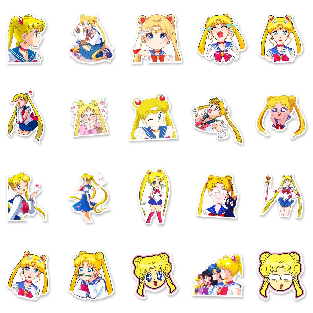 100 Adesivi Sailor Moon In Vinile - Decalcomanie Per Auto, Moto, Laptop, Skateboard - Foto 9