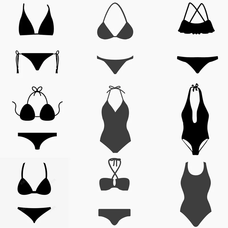 High Quality Sexy Plus Size Black One Piece Bikini Beachwear Swimsuit ...