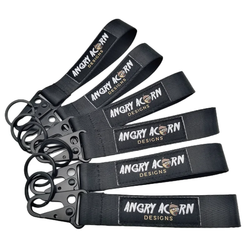 YYX Custom Short Lanyards Straps Key Chains Short Snap Carabiner Hook Key Holder Wrist Strap Lanyard Keychain for Promotion