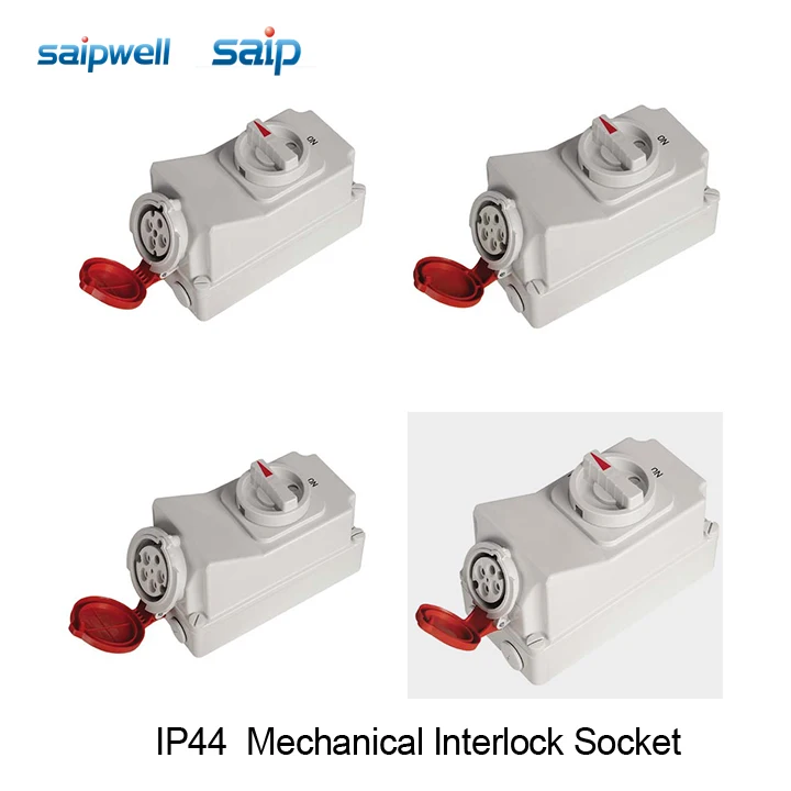 Saipwell / Saip IEC standard IP44 16A 32A 63A 125A industrial power socket plug