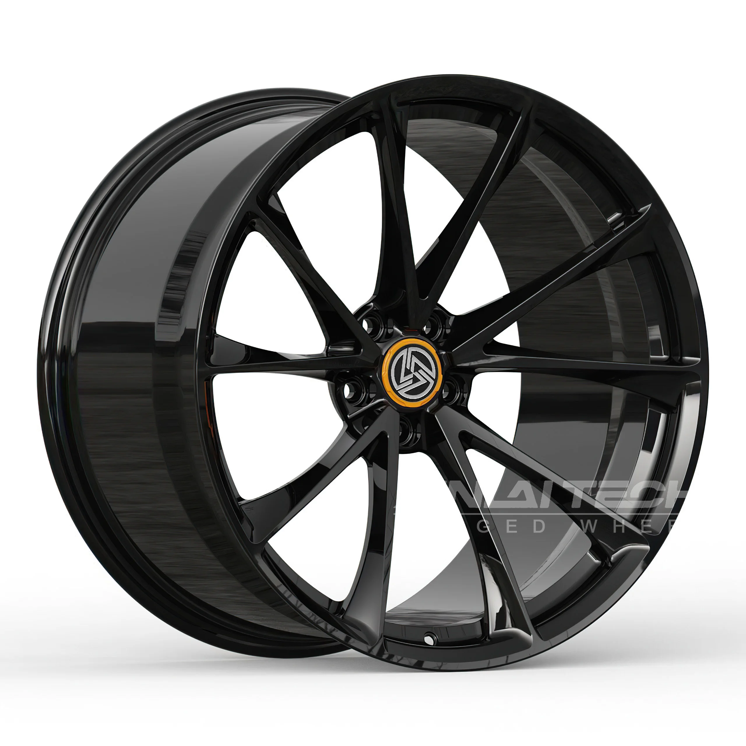 XL Forged Matte Black Custom Wheel 17 18 19 20 21 22 Inch Deep Dish Car Rims 5x120 5x114.3 5x112 Monoblock Forged Alloy Wheels - Image 1