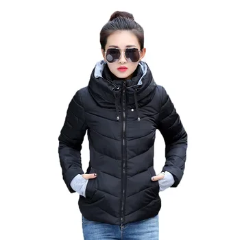 Factory straight hair new Winter Jacket Down Coat Women Collar Hooded Down Parkas Ladies Waterproof Snow Outerwear