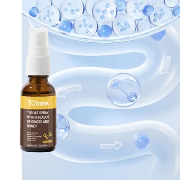 OEM Private Label Ginger & Honey Throat Spray for Adults Effective in Clearing Dry Throat and Lung Cleaning Detoxification