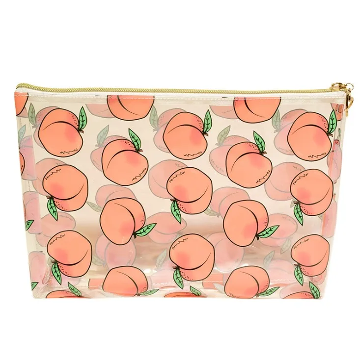 Small PU Leather Cosmetic Pouch Transparent Stylish