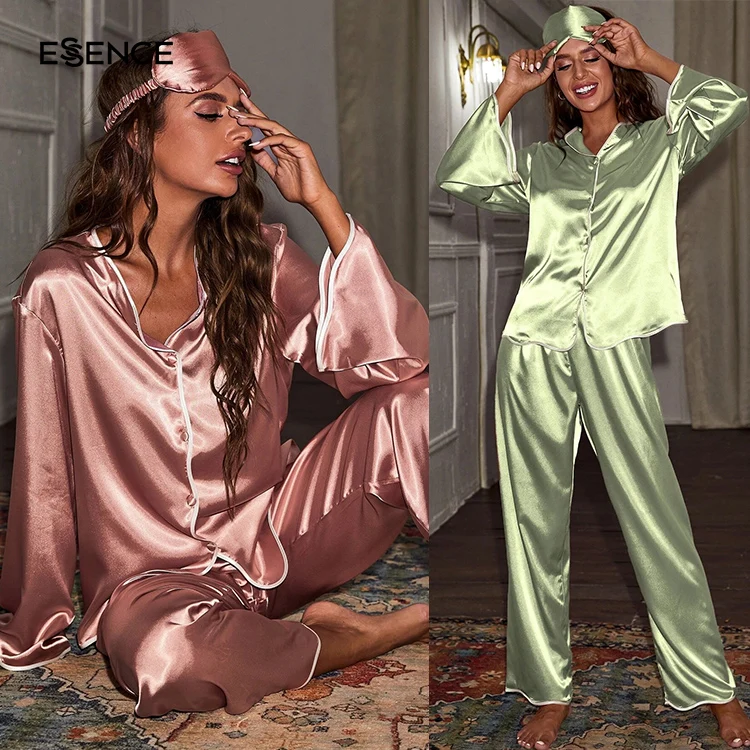 Luxury Home Wear Two Pieces Woman Pajamas - Designer Silk