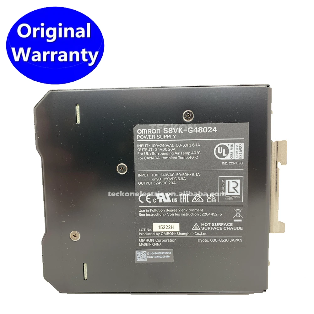 S8VK-G48024 S8VK-G vekselstrømsforsyning S8vk 480W 24V S8VK-G48024 Strømforsyning
