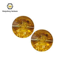 Modern Style Round Resin Crystal Button Yellow Acrylic for Sofa & Home Decor-for Bathroom & Living Room