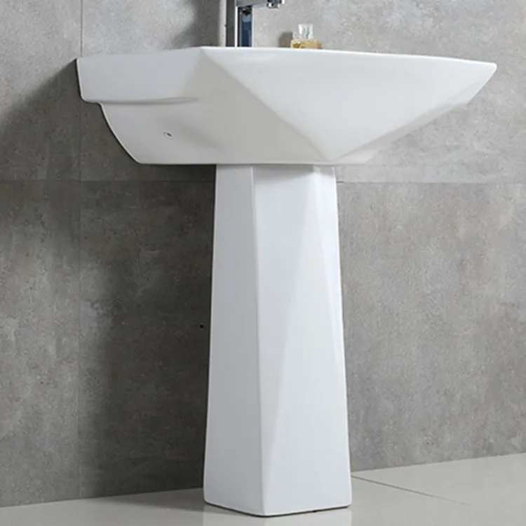 Modernong Pedestal na Basang Pansinang para sa Banyo