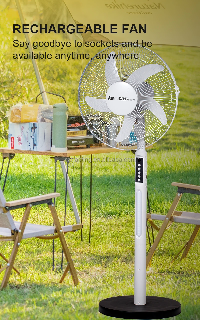 16 Inch Electric Stand Fan Home Solar Rechargeable Pedestal Fan Buy
