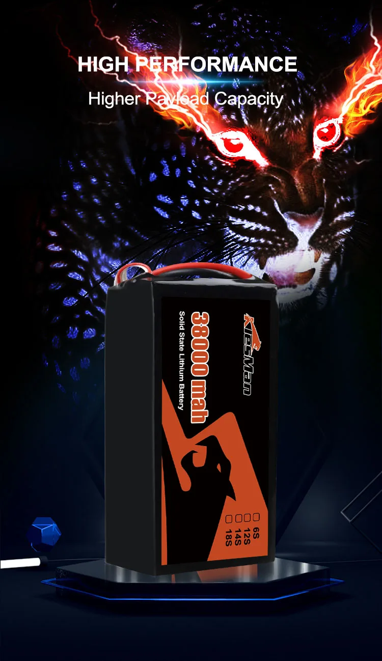 38000mAh 440000mAh High Energy Density Lipo Batteries Pack for UAV Drone 47.4V 6S 12S 14S 6