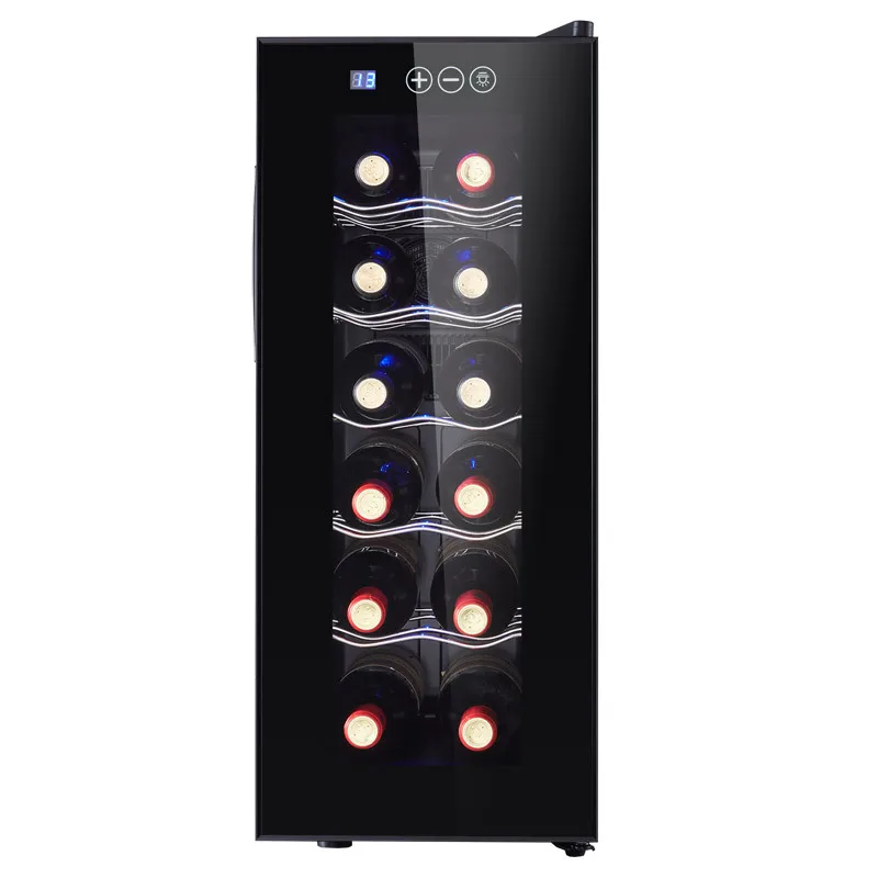12 Bottle Cooler Refrigerator Freestanding Compact Mini Wine Fridge With Digital Control Buy