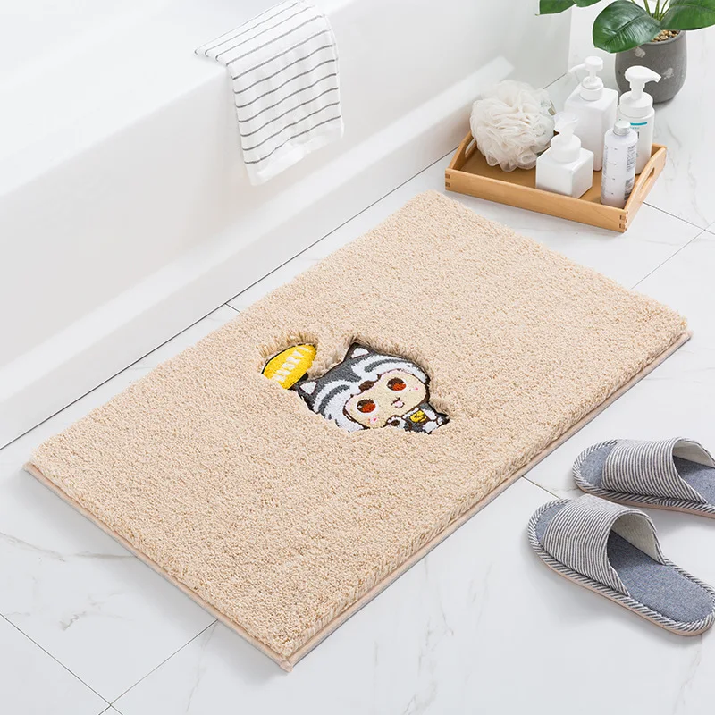 High Quality Machine Made 100% Polyester Modern Style Bath Mats Super Absorbent Bath Mat For Home Decor factory