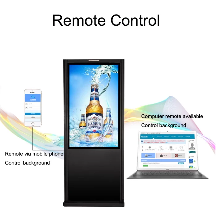 Outdoor Digital Signage 43 Inch LCD Advertising Machine with Touch Screen and SDK Function