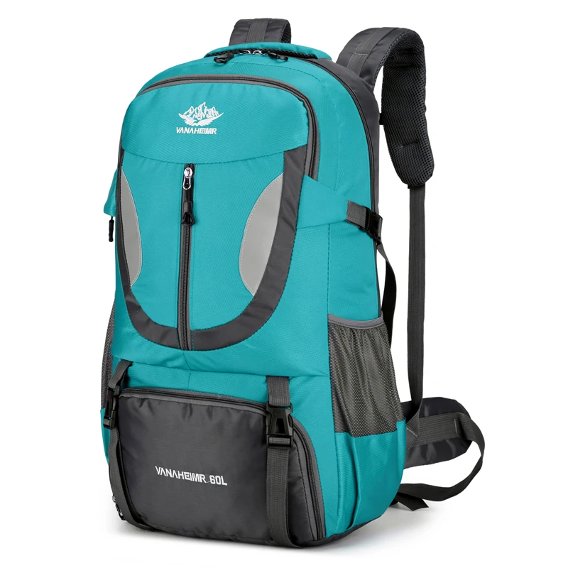 Custom Embroidery Travel Backpack Safe Reflective Stripe 60 Liter Hiking  Backpack Bag for Men Duffel Bag Backpack